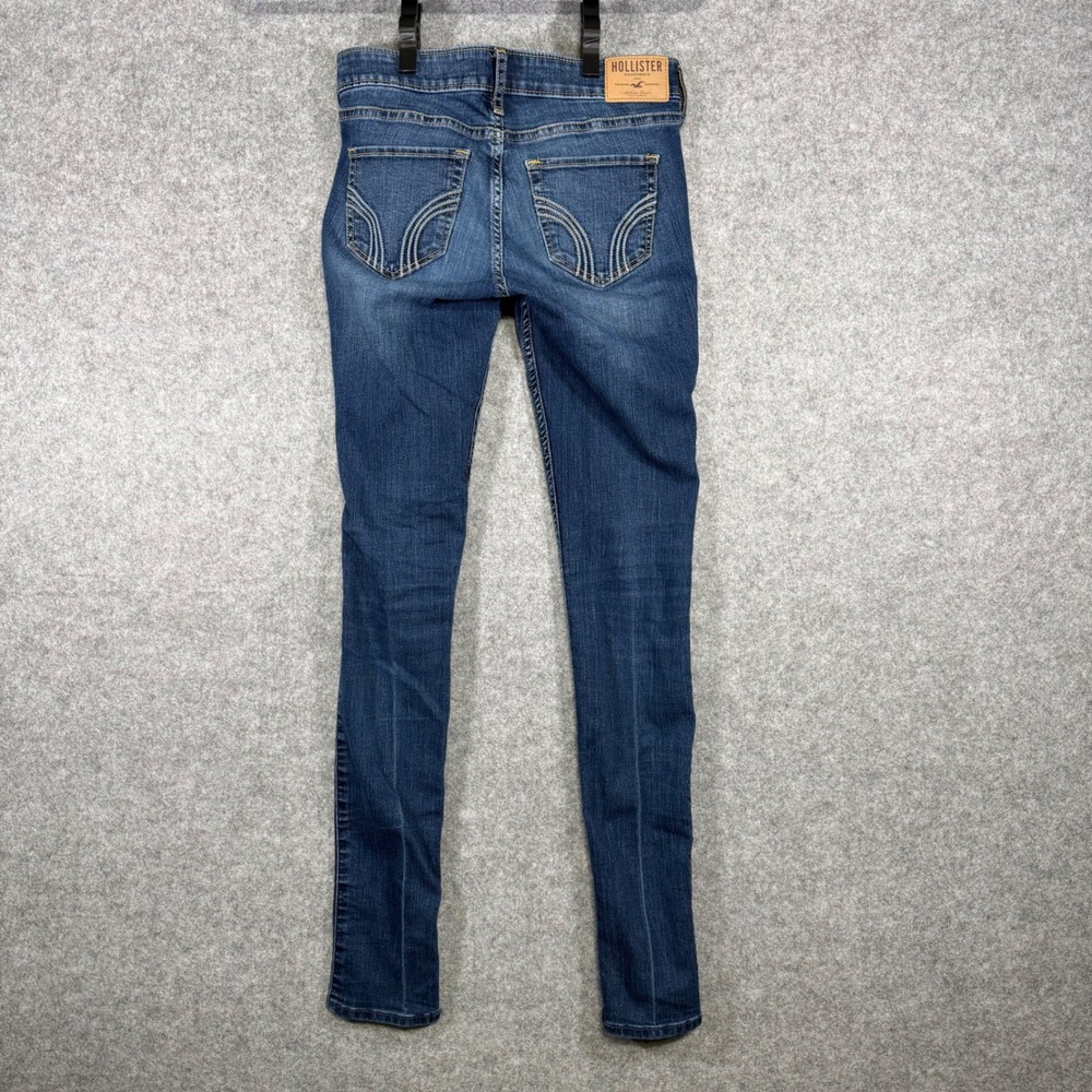 Hollister Super Skinny Jeans Women 0R W24 L31 Dark Wash Low Rise Stretch Denim - Picture 8 of 10